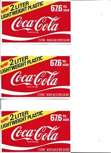 ZWEI LITER LEICHTES KUNSTSTOFF ETIKETT FÜR 2 LITER, 67,6 FLASCHEN 3 STÜCK #66 - Bild 1 von 1
