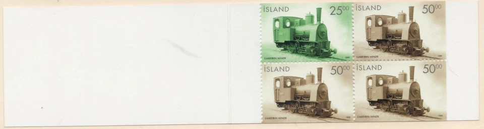 1999 Iceland Sc# 678a - Booklet of postage stamps - Steam Locomotives - MNH - Image 1 of 1