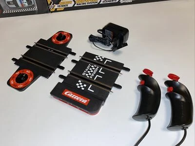 Carrera Go Set 2x Handregler 2017 Anschlussschiene Trafo Rundenzähler NEU Bahn - Bild 1 von 3