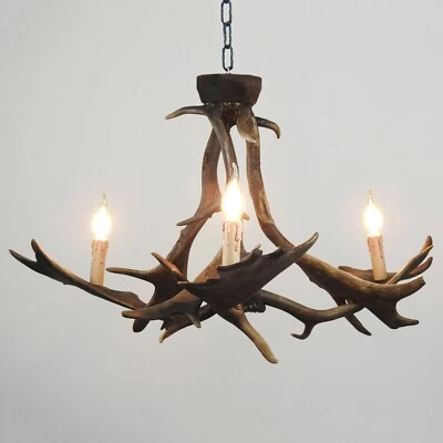 Real, Classic Antler Chandelier for  3 Lights - Image 1 of 4