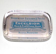 Antique Advertising Paperweight Washington Excelsior and Mfg. Co. Seattle