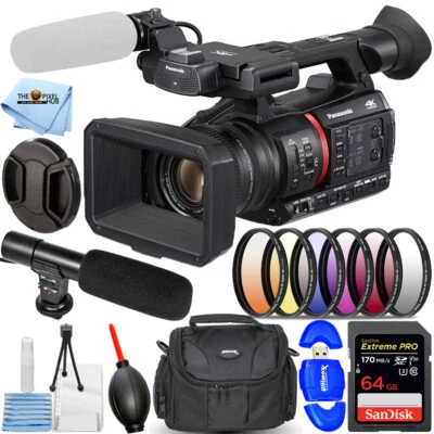 Panasonic AG-CX350 4K Camcorder + 64GB + 6PC Filter Kit + Microphone Bundle - Image 1 of 4