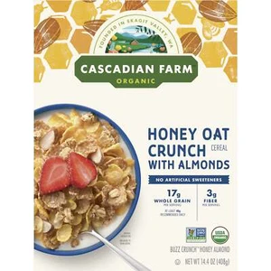 Cascadian Farm Organic Honey Almond Buzz Crunch 14.4 Oz - Picture 1 of 3