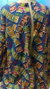 Women's EXTRA XSMALL SCRUB JACKET Puppy Dog FROG BUMBLE BEE - Picture 1 of 5