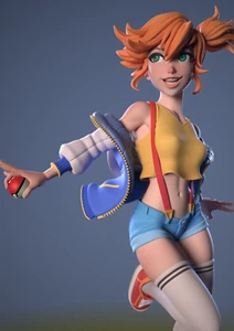 Adult Misty Pokemon  Cosplay Girl Resin Unpainted Figure Anime Waifu - 32mm 50mm - Picture 1 of 6