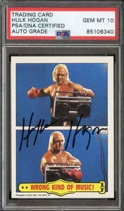 Hulk Hogan PSA/DNA Auto 10 1985 Topps WWF #56 HOF *AB0386 - Picture 1 of 2