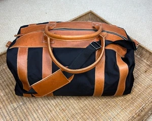 RARO Bolso de Aventura de Lona Blue Claw Co. Weekender Cuero EE. UU. NAILON BALÍSTICO - Imagen 1 de 11