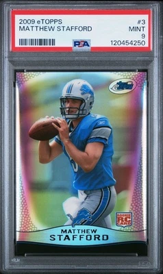 2009 eTopps - Matthew Stafford #3 189/999 (RC) PSA 9 - Image 1 of 2