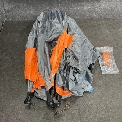 OILEUS  Portable Sun Shade Beach Pop Up Tent, Orange/Grey * - Image 1 of 4