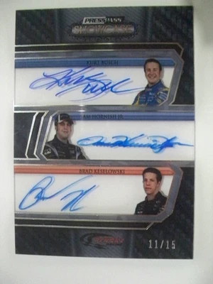 Busch/Hornish Jr/Keselowski 2010 Press Pass Showcase Triple Autograph - Image 1 of 2