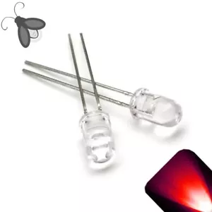 100 x LED 5mm Red Breathing Fading Super Bright Pulse Firefly Light Pulsing Prop - Picture 1 of 3
