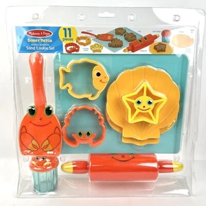 NEW Melissa & Doug Sand Cookie Set Beach Pretend Baking Play Toys Ocean Animals - Picture 1 of 5