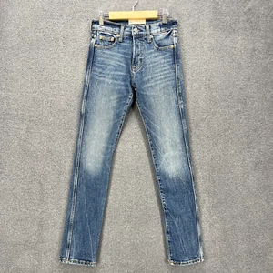 Gap Kids 1969 Jeans Girls 24 Blue Slim Straight Denim Pockets High Rise - Picture 1 of 15