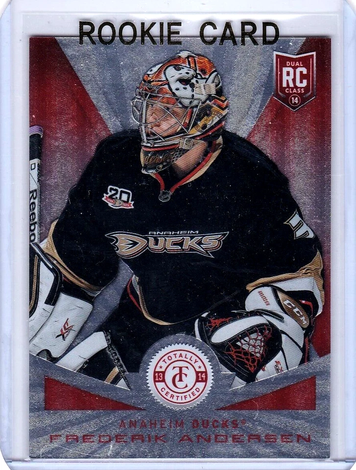 FREDERIK ANDERSEN 2013-14 CERTIFIED ROOKIE PLATINUM RED #191 SP RARE /100 - Image 1 of 3