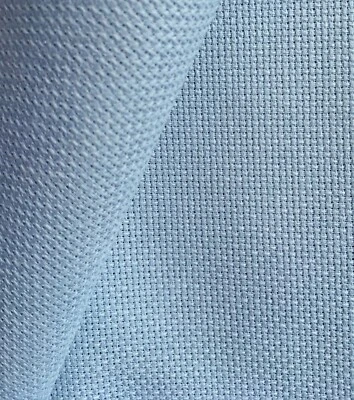 Wedgwood Blue 18 Count Zweigart Aida cross stitch fabric - various size options