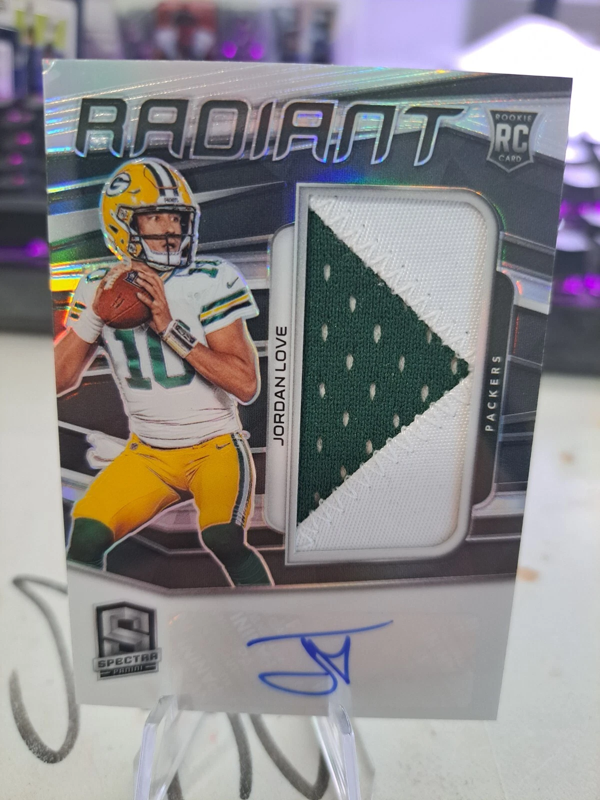 JORDAN LOVE 2020 PANINI Spectra Radiant RPA Rookie Patch Auto RC Packers 32/65