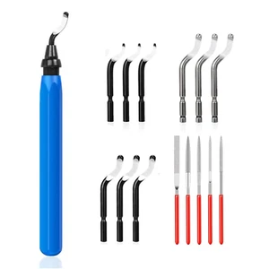 Amfrpar Sbavatura Strumento Mano Set Universale Manico Sbavatore per Metallo Con - Foto 1 di 7