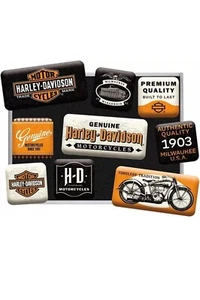 Harley Davidson 1903 set of 9 mini fridge magnets. Licensed product - Picture 1 of 6