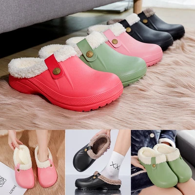Herren Winter Hausschuhe Clog Weiches Plüsch gefüttert Warme Fuzzy Haus Schuhe - Bild 1 von 4