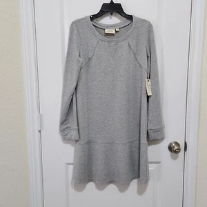 Mind Over Matter Minikleid Damen M grau French Terry Raglan Langarm - Bild 1 von 7