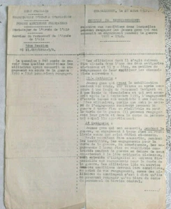 GUERRE 39/45 WW2 FEUILLE DE RENSEIGNEMENT 1942 RENGAGE ARMEE DE L'AIR AVIATION - Picture 1 of 2