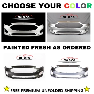 NEW FRONT BUMPER FOR 2019-2020 FORD FUSION PAINTED *CHOOSE YOUR COLOR* FO1000757 - Image 1 of 4