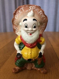 VINTAGE JOHN ASCUAGA NUGGET CASINO SPARKS RENO NV PROSPECTOR VASE JAPAN MAN CAVE - Picture 1 of 11