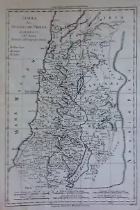 MIDDLE EAST/ ORIENTE MEDIO. JUDEA MAPA ORIGINAL.Rigobert Bonne, 1787 - Imagen 1 de 1
