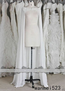 Chiffon Wraps Wedding Jacket Bridal Cloak Lace Fall Winter Bridal Dress's Capes