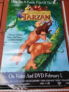 Vintage 1999 Walt Disney Tarzan Original Movie Poster Musical Sing Along Jungle - Picture 1 of 8