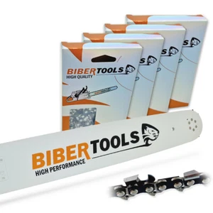 4 Sägeketten + Schwert 50cm 3/8"  1,5mm 72TG p.f. Husqvarna 394 Halbmeißel - Bild 1 von 5