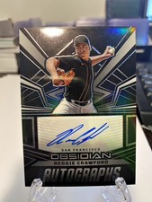 Reggie Crawford 2023 Panini Chronicles Obsidian Auto RC Giants