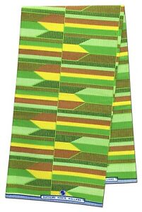 African Kente Print Fabric Bright & Colourful Sewing Patchwork Quilts Per Yard