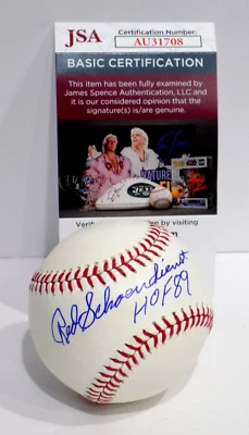 RED SCHOENDIENST Signed "HOF 89" Auto MLB Baseball Cardinals SWEET SPOT JSA💎COA - Image 1 of 4