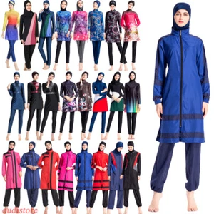 Burkini Full Cover Swimsuit Hijab Swimwear Muslim Women Islamic Modest Beachwear - Picture 1 of 166