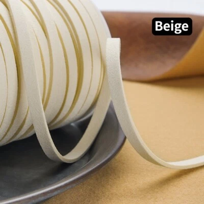 25yds 5mm Faux Leather Suede Cord Lace Flat Strap Thread Bead String DIY Sewing - Image 1 of 4