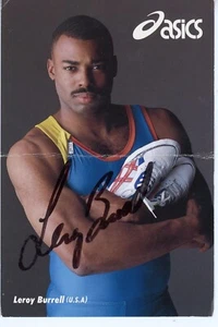 Gold Medal Winner for 4 x 100 Relay at 1992  Olympics - Leroy Burrell autograph - Picture 1 of 1