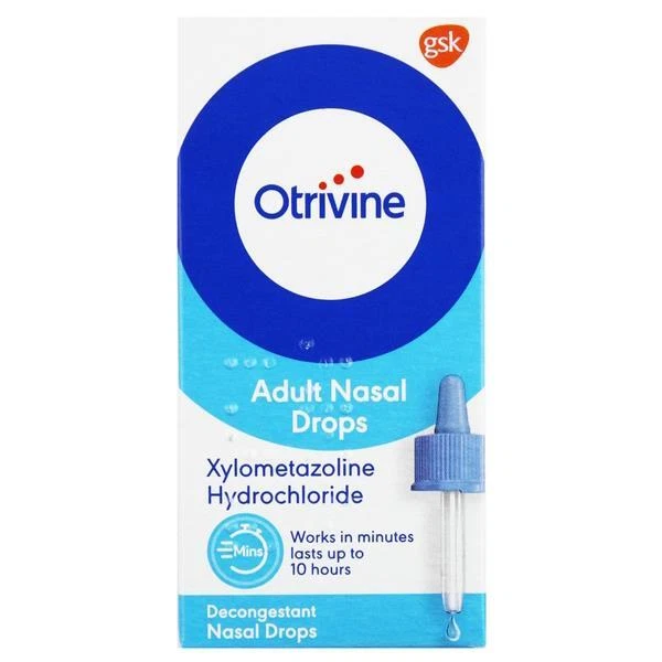 6 x Otrivine Adult Nasal Drops 10ml