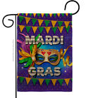 Fat Tuesday Burlap Gardn Flag Springtime Mardi Gras Decorative Gift Yard Banner