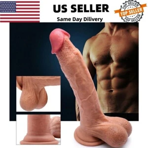 Dildo Penis G Spot Suction Cup Stimulation Soft Silicone Sex Toy Waterproof - Picture 1 of 13