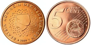 5 Euro Cent Netherlands 2009 * Queen Beatrix * Unc - Picture 1 of 1