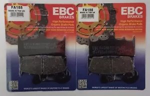 EBC Organic FRONT Disc Brake Pads (2 Sets) Fits KAWASAKi ZX7R (1996 to 2003) - Picture 1 of 6