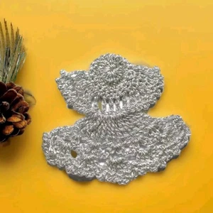 10 Vintage Christmas tree angels Christmas ornaments Crochet angels decoration - Picture 1 of 13