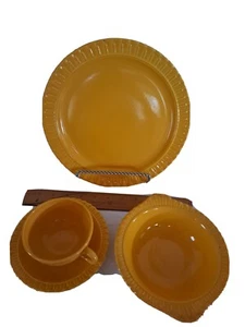 Vistosa Yellow Dish Set Cup, Saucer, Bowl and Plate - Picture 1 of 3