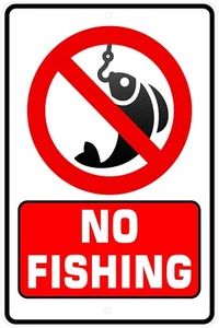 Letrero de novedad sin pesca - Imagen 1 de 2