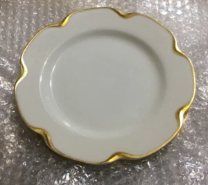7 Platos de Ensalada Haviland & Co Limoges Francia Patrón Aniversario Plateado - Imagen 1 de 3