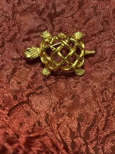 Broche Tortuga Napier Tono Dorado Rosa Estrás Ojos Vintage Figura Prendedor Joyería - Imagen 1 de 12