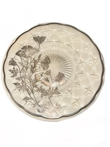 Piatto da torta vintage argento città fiandre papavero argento sterling sovrapposizione MCM piedi - Foto 1 di 3