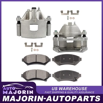 Fits 2000-2005 CHEVROLET IMPALA 2x Front Brake Calipers w/ Ceramic Pads Kit - Image 1 of 4