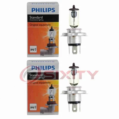 2 pc Philips High Low Beam Headlight Bulbs for Lamborghini Diablo Jalpa pl - Image 1 of 4